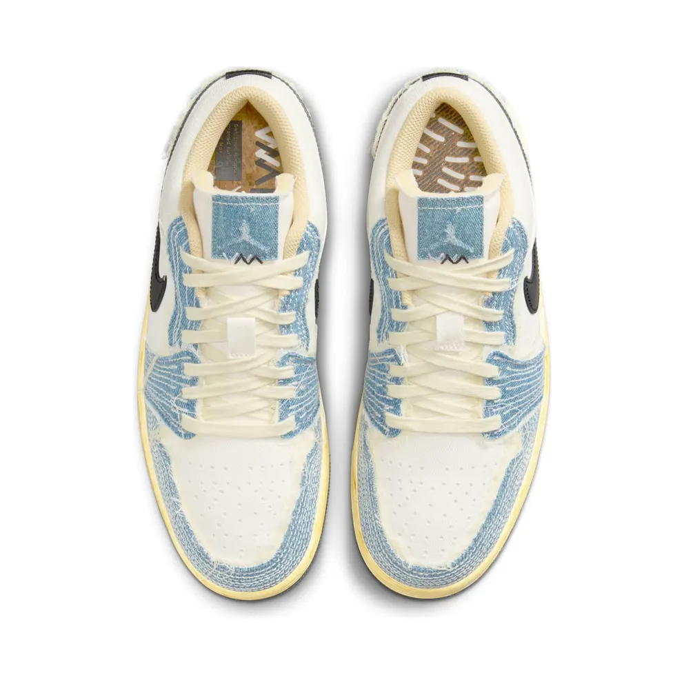 Air Jordan 1 Low SE Ashen Slate/Pale Ivory/Sesame/Black “Denim” (FN7670-493)