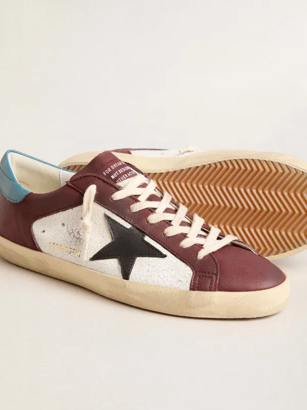 Golden Goose Men’S Super-Star In Crackle Leather With Brown Star And Teal Heel Tab (GMF00103.F006207.82716) (3)
