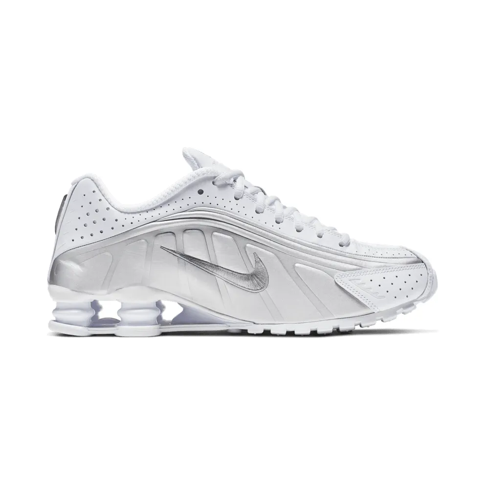 Nike Shox R4 White Metallic Silver White/Metallic Silver-Bright Crimson-Metallic Silver (104265-131)