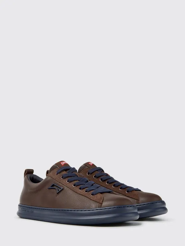 Camper Runner Low-Top in Natural Grained Leather with XL Extralight Sole Brown (K101052-014RUNNER0)