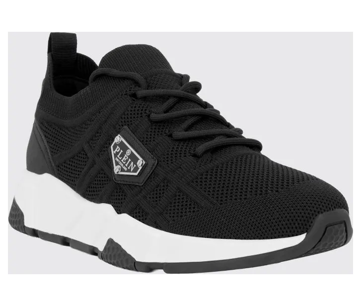 Philipp plein Low-Top Technical Mesh Sneakers with Elasticized Ankle Black (UAFSUSC1076PTE003N02)