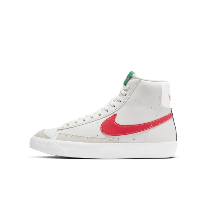 Nike Blazer Mid 77 Platinum Tint Bright Crimson (GS) (DA4086-004)