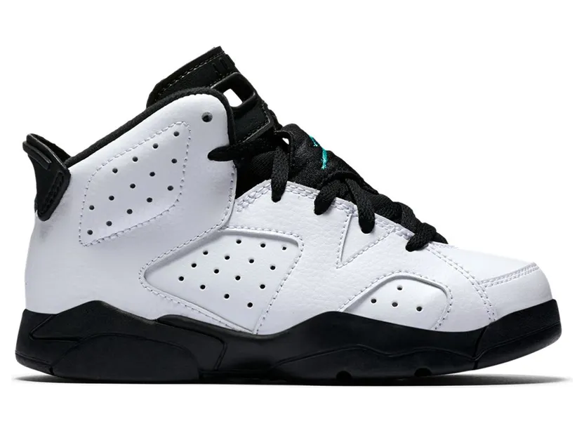 Jordan 6 Retro White Hyper Jade Black (PS)