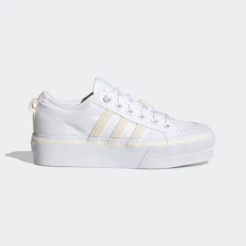 Adidas Nizza Platform ‘Off White Cream’ Cloud White/Off White/Silver Metallic (H69028)