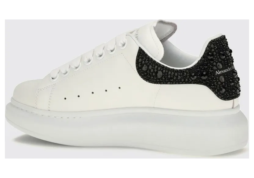 Mcqueen Oversize Crystal-Embroidered Leather Sneakers with Chunky Sole Earth (666407WIAK29581) (2)