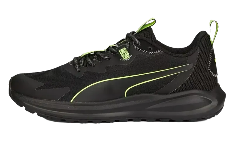 Puma Twitch Runner Trail “Black Lime Squeeze” (376961-01)