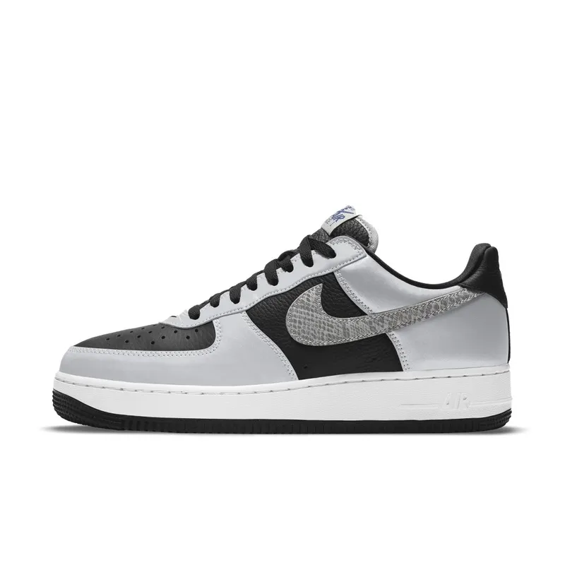 Nike Air Force 1 Low Silver Snake (2021) Black/Silver-Black (DJ6033-001)