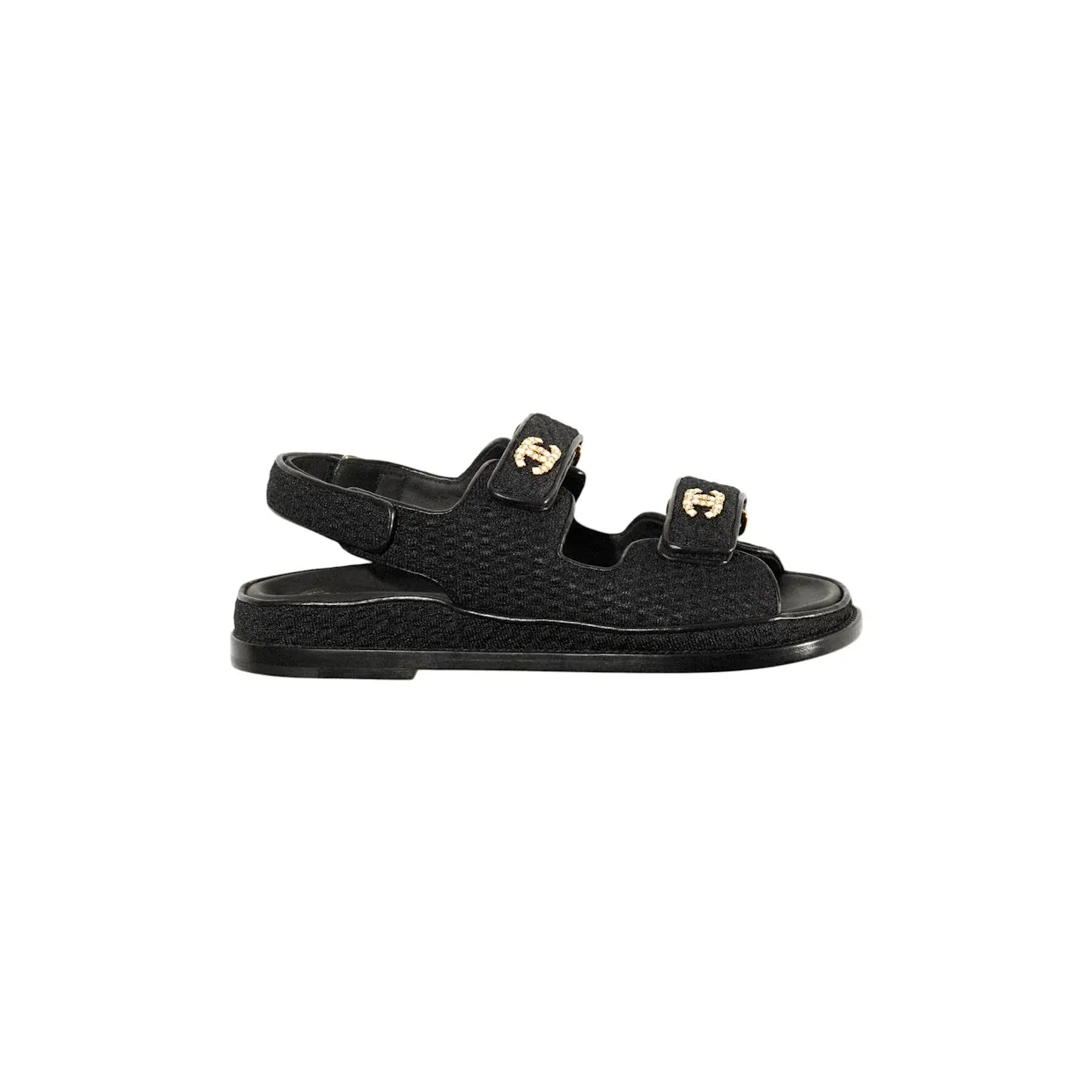 Chanel Dad Sandal Black Knit (G35927 X56555 94305)
