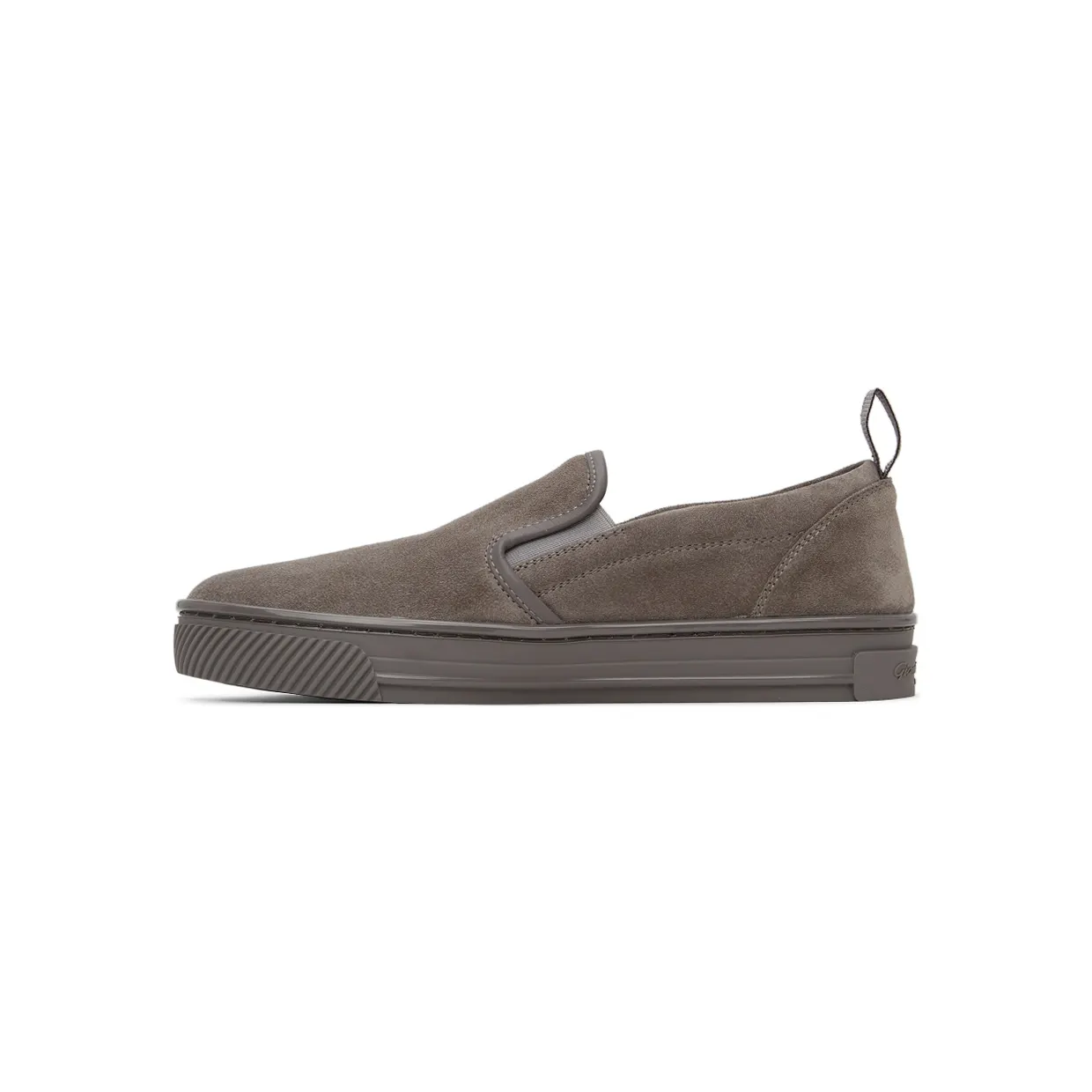 Gianvito Rossi Grey Suede Slip-On Sneakers (S25131-M1GRE-SUC) (3)