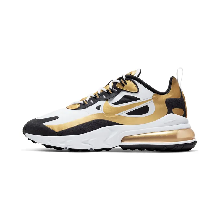 Nike Air Max 270 React ‘Metallic Gold’ White/Black/Metallic Gold (CW7298-100)