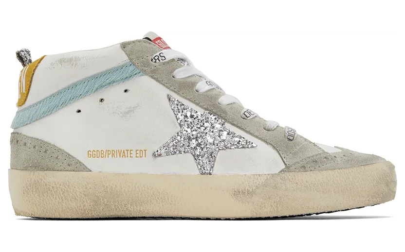 Golden Goose SSENSE Exclusive White & Gray Mid Star Classic Sneakers (GWF00122.F003602.81883)