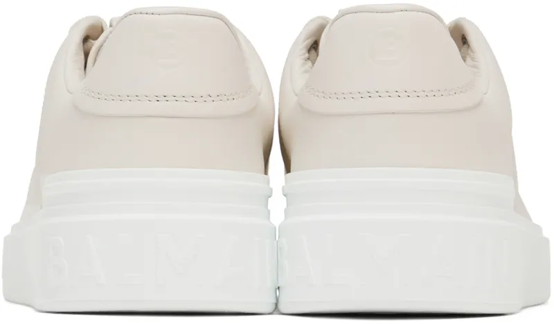 Balmain White B-Court Low-Top (YM1VI288LVTR)