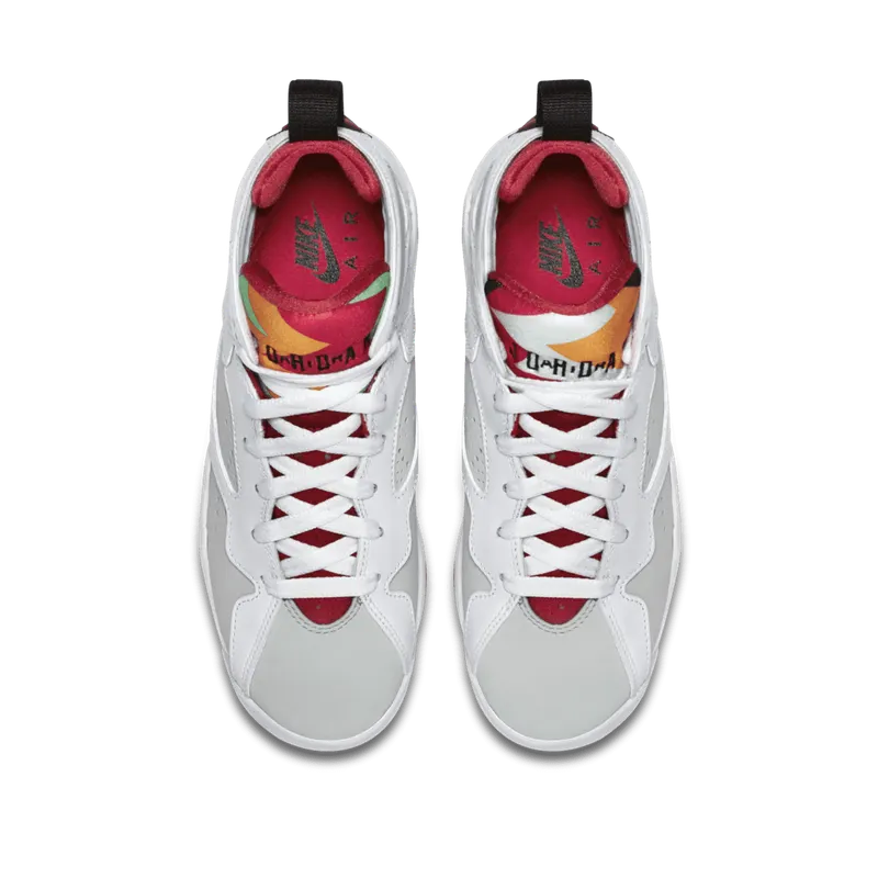Jordan 7 Retro Hare 2015 (GS) White/True Red-Light Silver-Tourmaline (304774-125)
