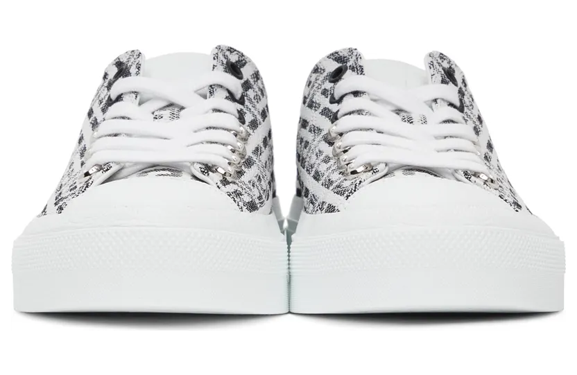Givenchy Black & White 4G Jacquard City Sneakers (BH0050H0VC) (2)