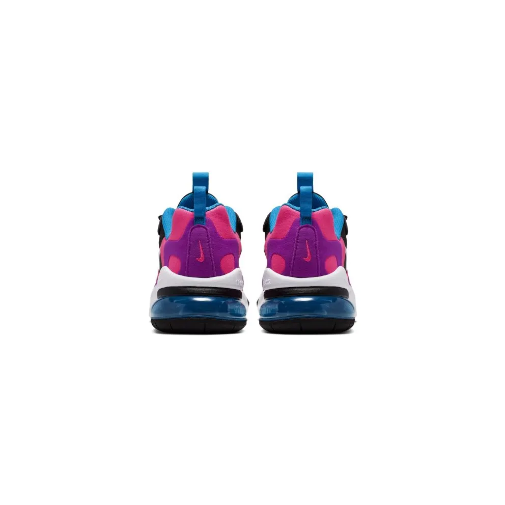 Nike Air Max 270 React Black Hyper Pink Vivid Purple (GS) Black/White-Hyper Pink-Vivid Purple (BQ0101-001)