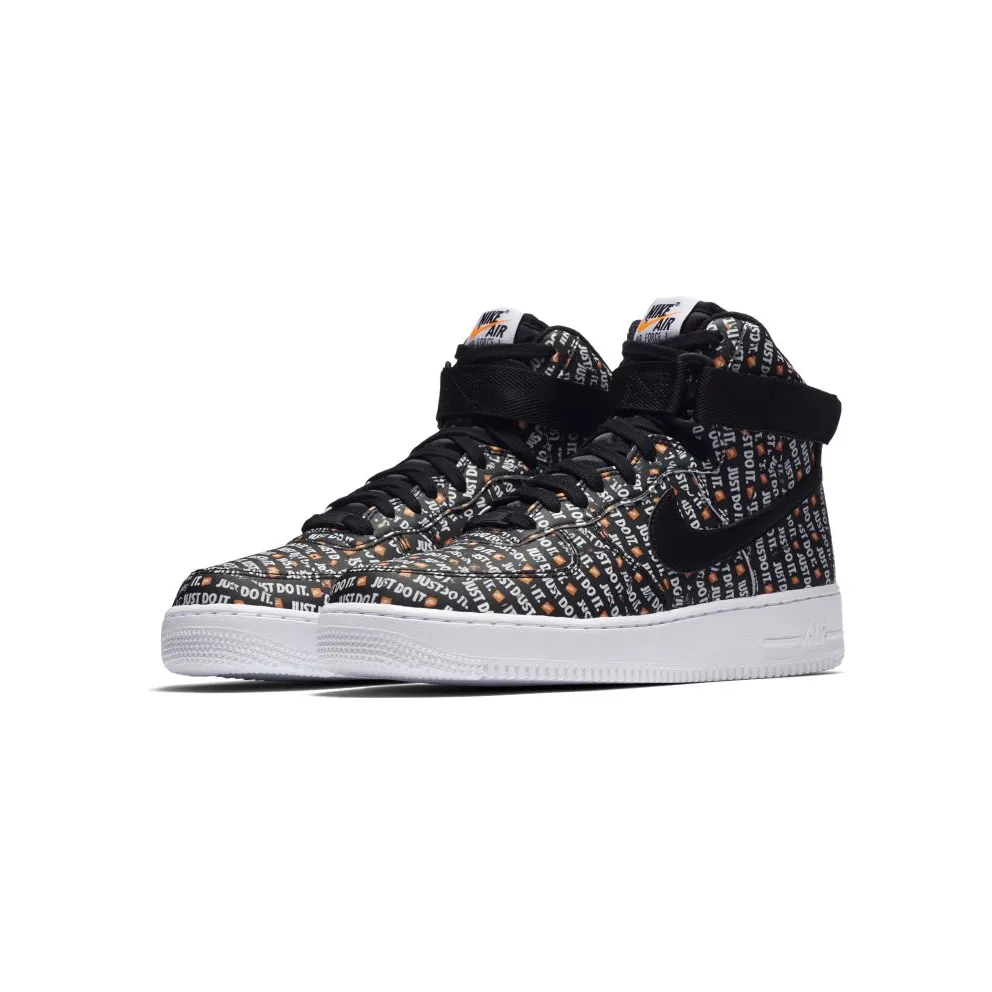 Nike Air Force 1 High Just Do It Pack Black Black/Black-White-Total Orange (AQ9648-001)