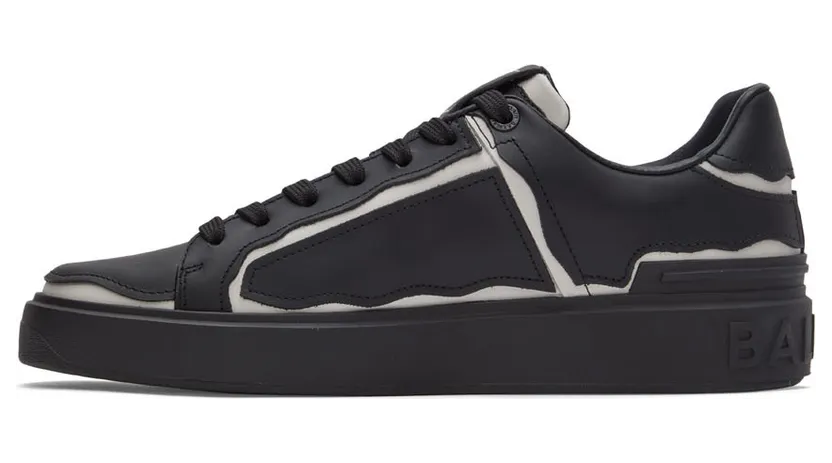 Balmain Black & White B-Court Sneakers (XM0VI288LRBL) (3)