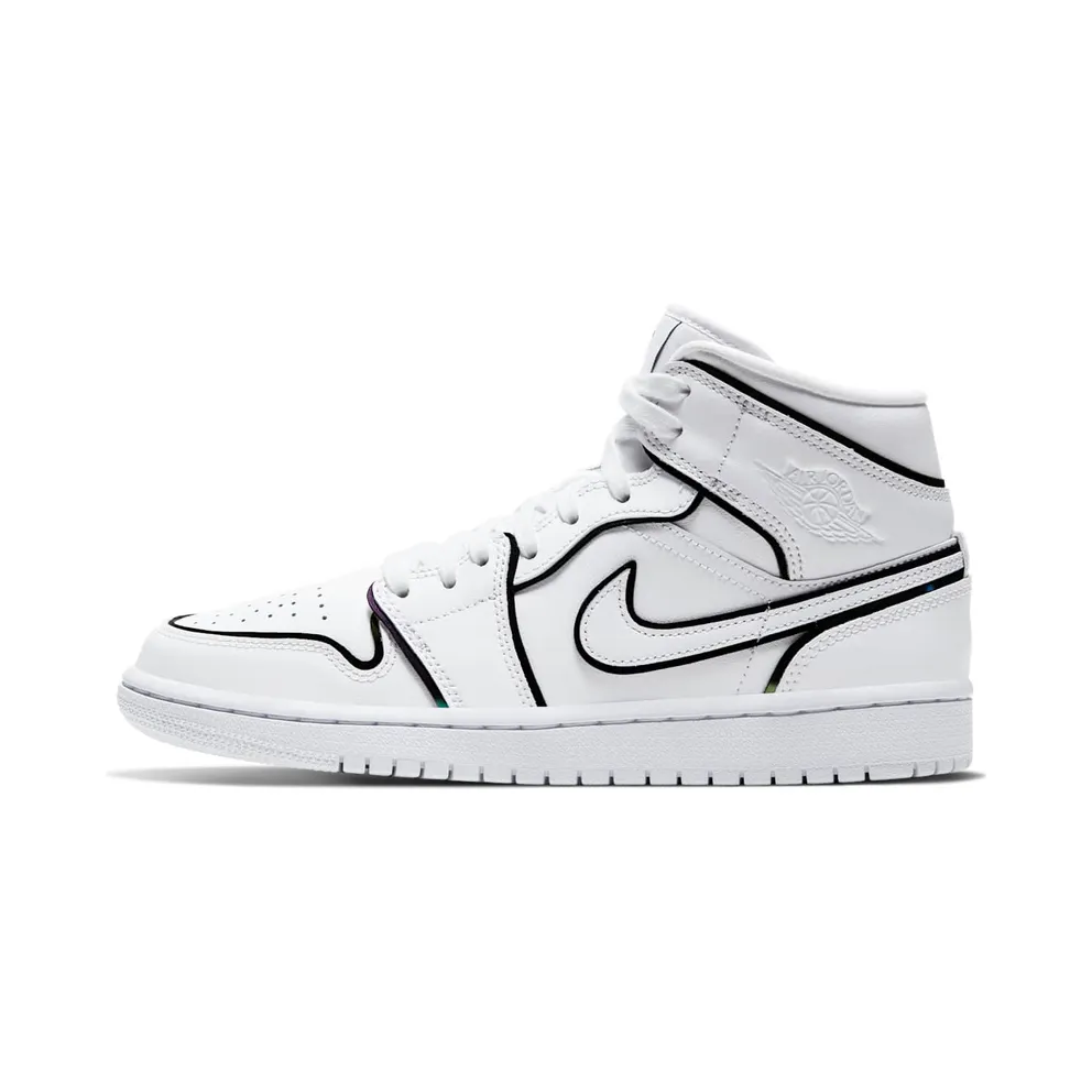 Jordan 1 Mid Iridescent Reflective White (W) White/White (CK6587-100)