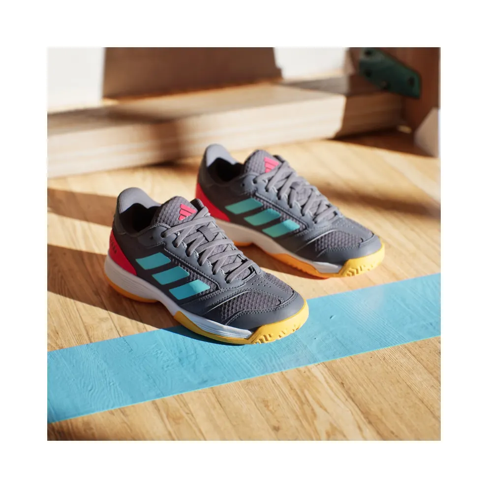 Adidas Ligra 8 Indoor Kids Aurora Onix / Flash Aqua / Semi Lucid Red (JR7120)