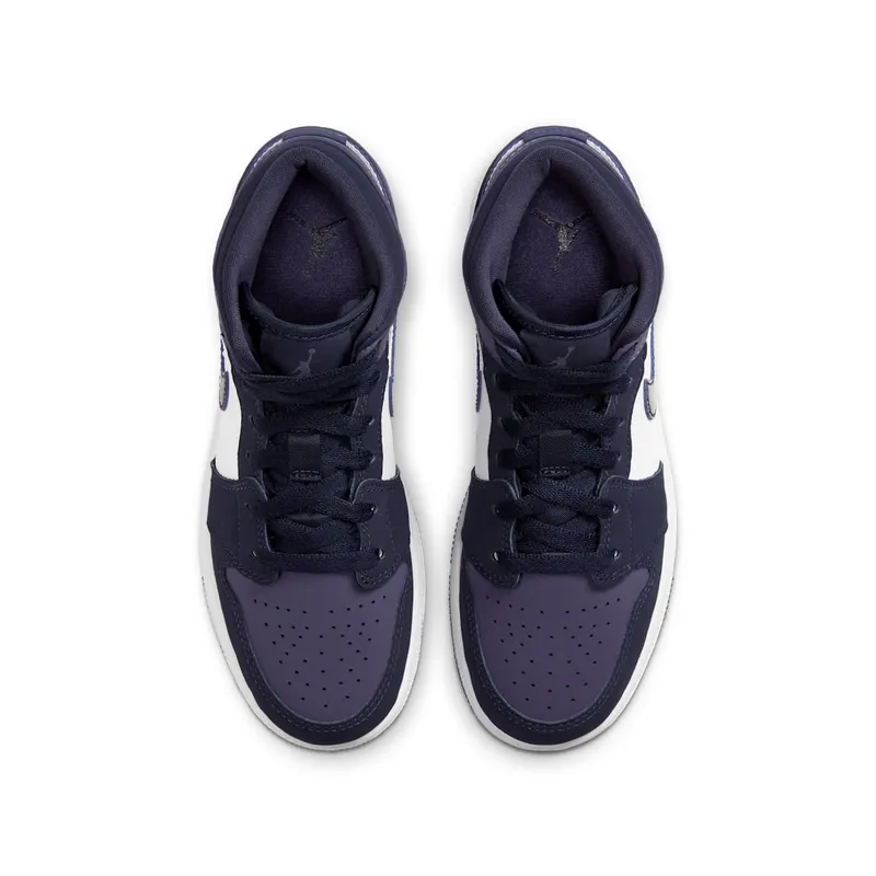 Jordan 1 Mid Sanded Purple (GS) Obsidian/Sanded Purple-White (554725-445)