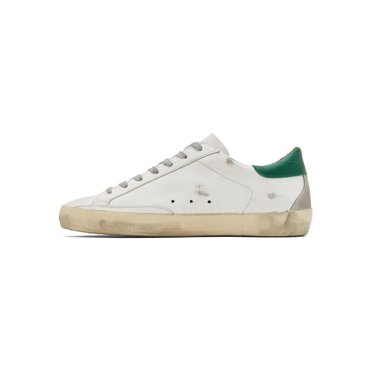 Golden Goose White & Green Super-Star Sneakers (GMF00102.F002180.10802) (3)