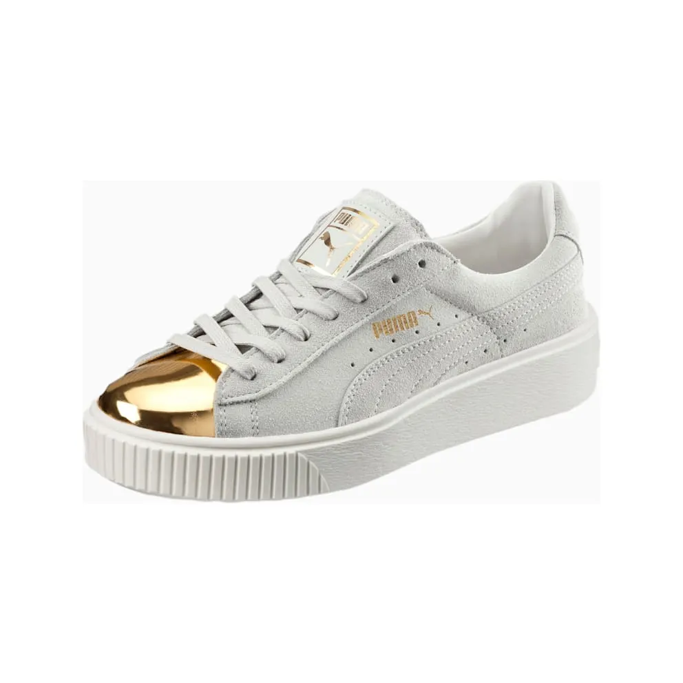 Puma Suede Platform Gold Gold (W) Gold/Star White Puma White (362222-01)