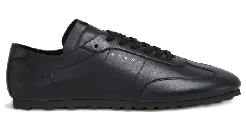 Marni Softy Soccer Sneakers aus Nappaleder – Weiß (SNZW020000P5558)