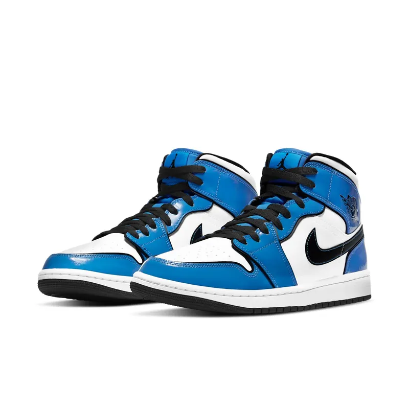 Jordan 1 Mid Signal Blue White/Signal Blue-Black (DD6834-402)