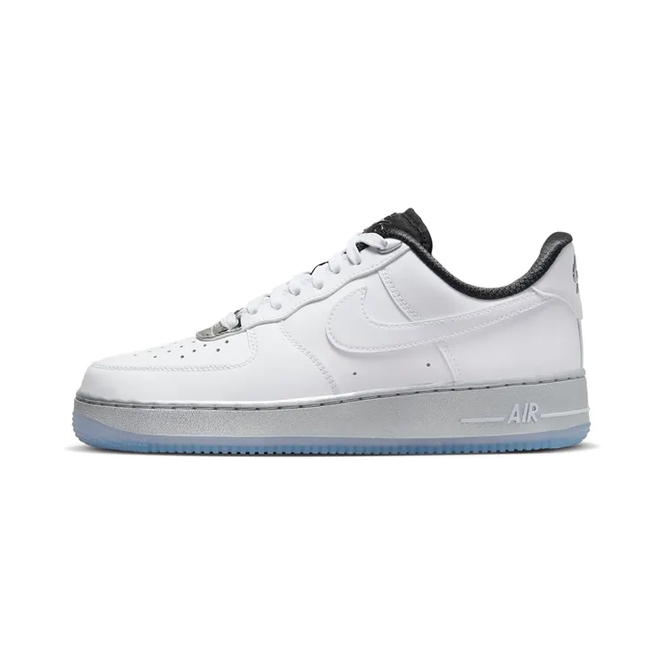 Nike AIR FORCE 1 ’07 SE White Chrome “White / Metallic Silver / Black” (DX6764-100)