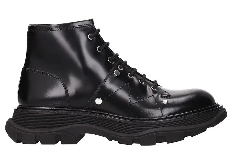 Alexander Mcqueen Leather Ankle Boot Black (595469WHZ811081)