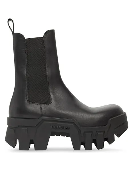 Balenciaga Chelsea Bulldozer 80mm Boots Black Matte Calkskin (693968WBCQ01000)