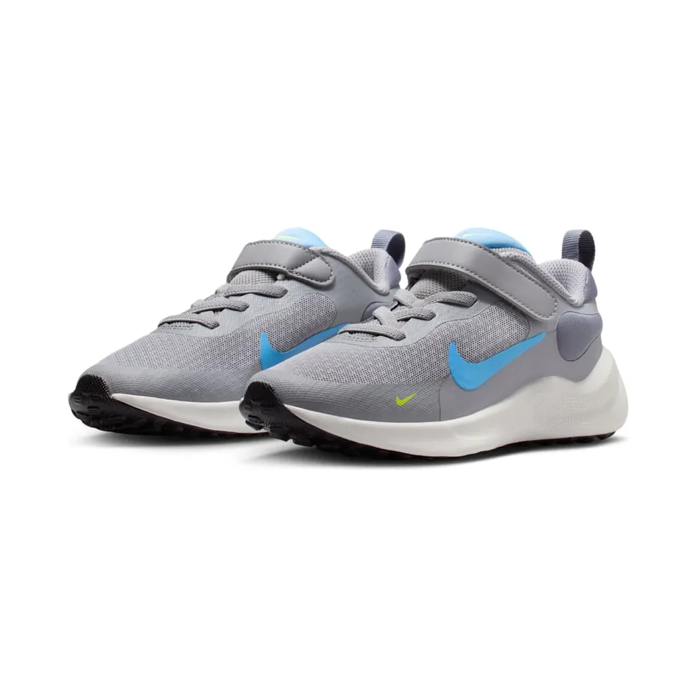 Nike Revolution 7 Cement Grey Light Carbon Volt University Blue (FB7690-009)