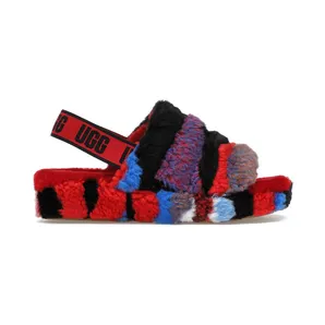 UGG Fluff Yeah Slide Cali Collage Red (1118164-RED)
