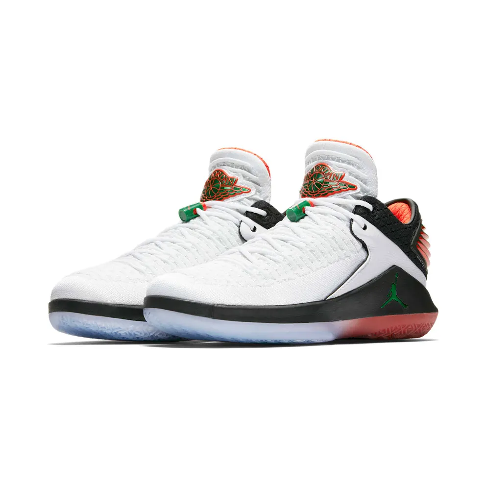 Jordan XXXII Low Like Mike Gatorade White/Pine Green-Black-Rush Orange (AA1256-100)