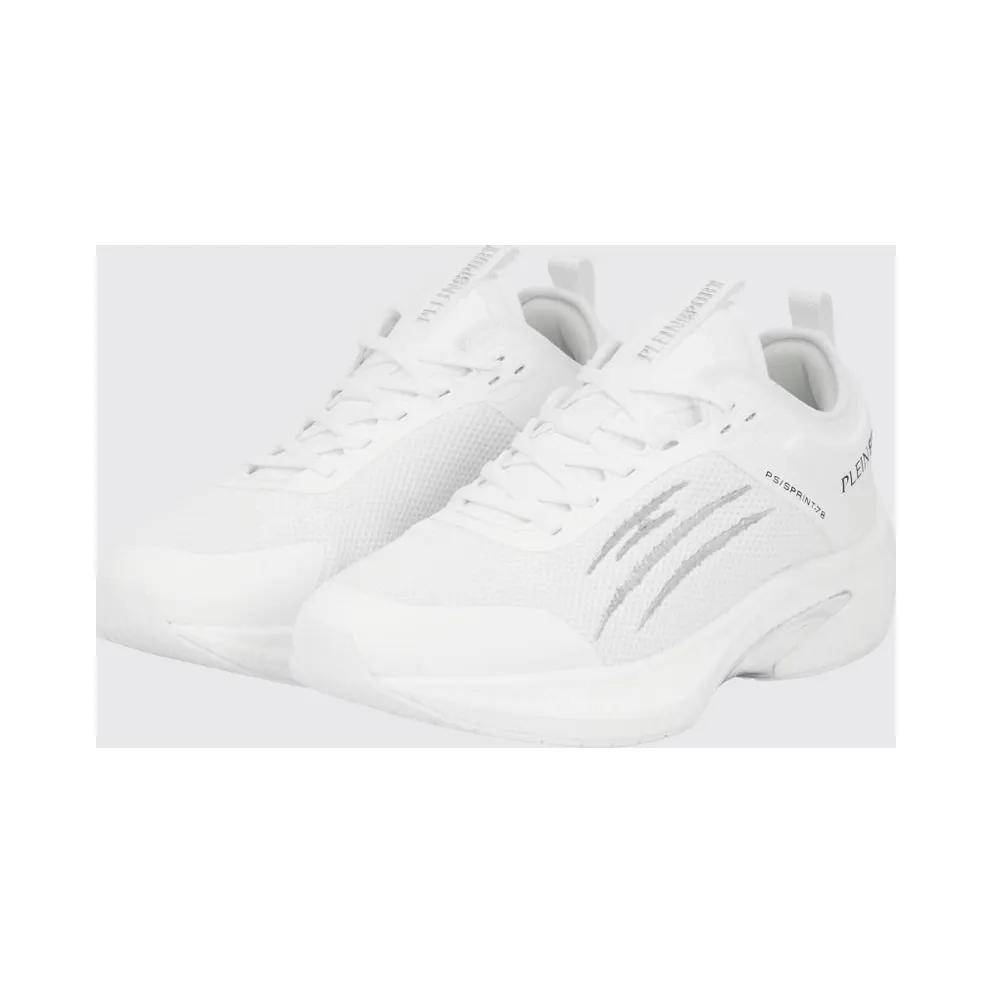 Plein Sport PS/Sprint-78 Two-Tone Mesh Trainers with Printed Logo White 4 (PAESUSC0778STE003N01)