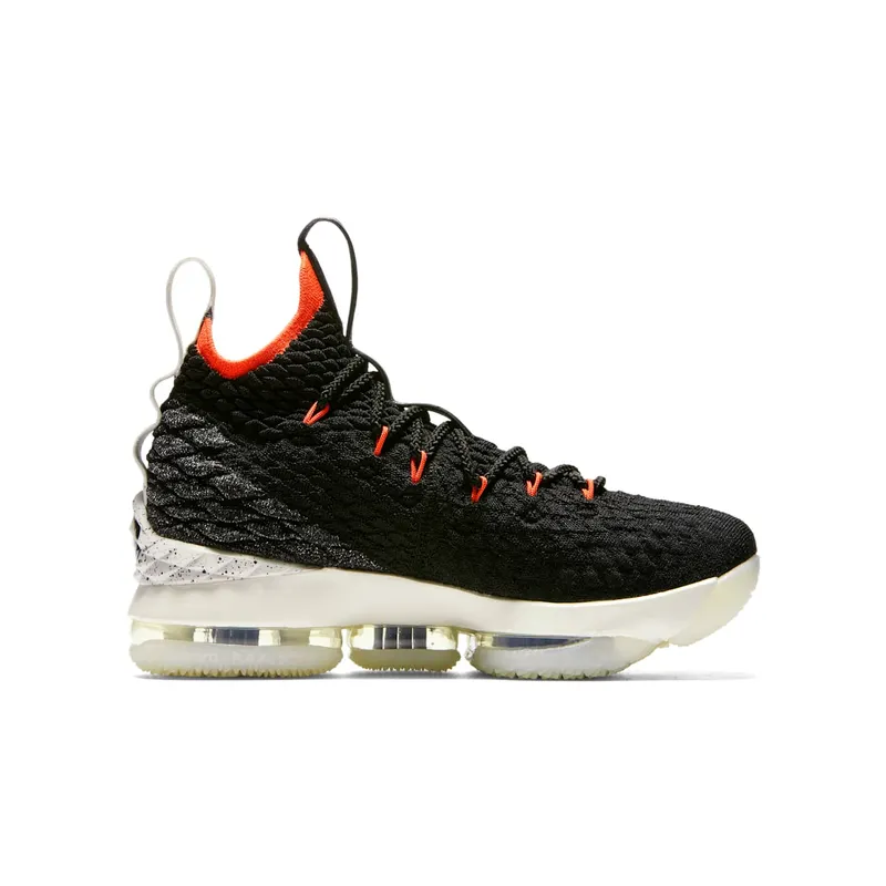 Nike LeBron 15 Black Bright Crimson (GS) Black/Sail-Bright Crimson (AQ6176-002)