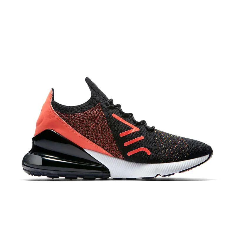 Nike Air Max 270 Flyknit Black Bright Crimson Yellow Strike (W) Black/Bright Crimson-Yellow Strike (AH6803-003)