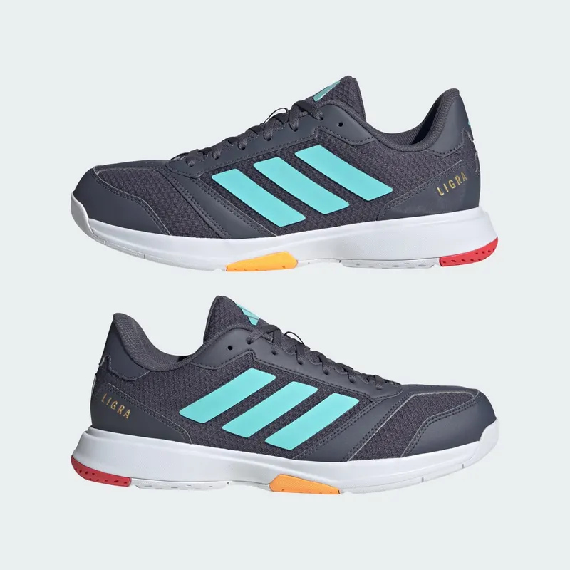 Adidas Ligra 8 Indoor Aurora Onix / Flash Aqua / Semi Lucid Red (JR7118)