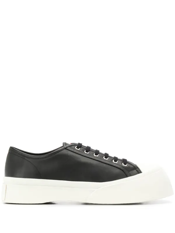 Marni 302 leren sneakers with plateauzool – Black (SNZU002002P2722095)