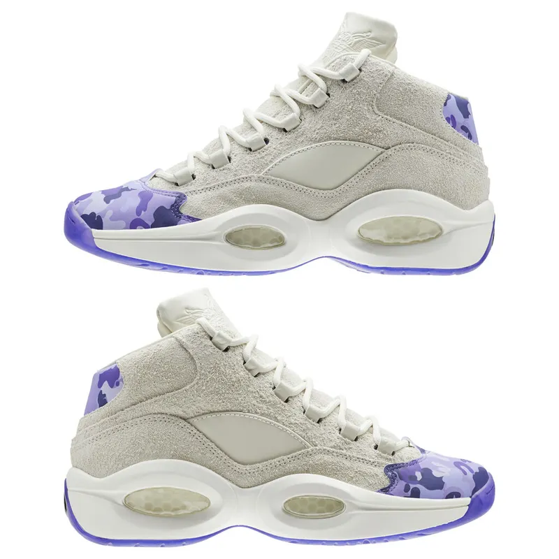 Reebok Question Mid Cam’Ron Chalk/Lush Orchid-Purple (Other Brands Reebok)