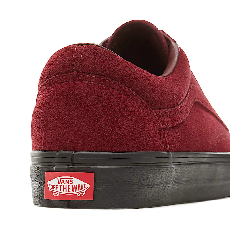 VANS Suède Black Outsole Old Skool Shoes (Red)
