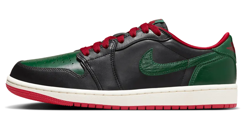 Air Jordan 1 Low OG ‘Black/Gorge Green’ Black/Varsity Red/Sail/Gorge Green (CZ0775-036)