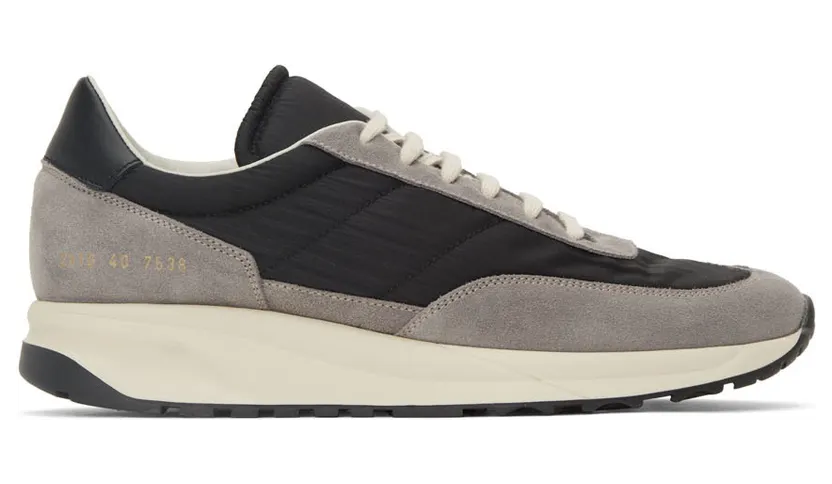 Common Projects Grey & Black Track Classic Sneakers (2316)