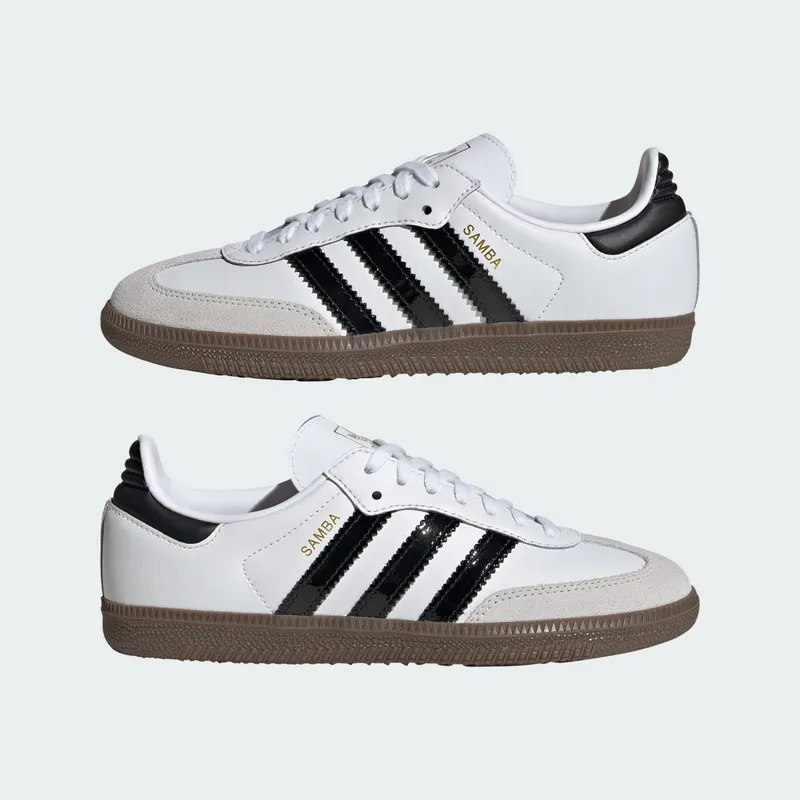 adidas Samba OG White Black Patent Stripes (JQ2846)