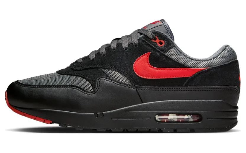 Nike Air Max 1 Essential (black / university red / iron grey) – FZ5808-008