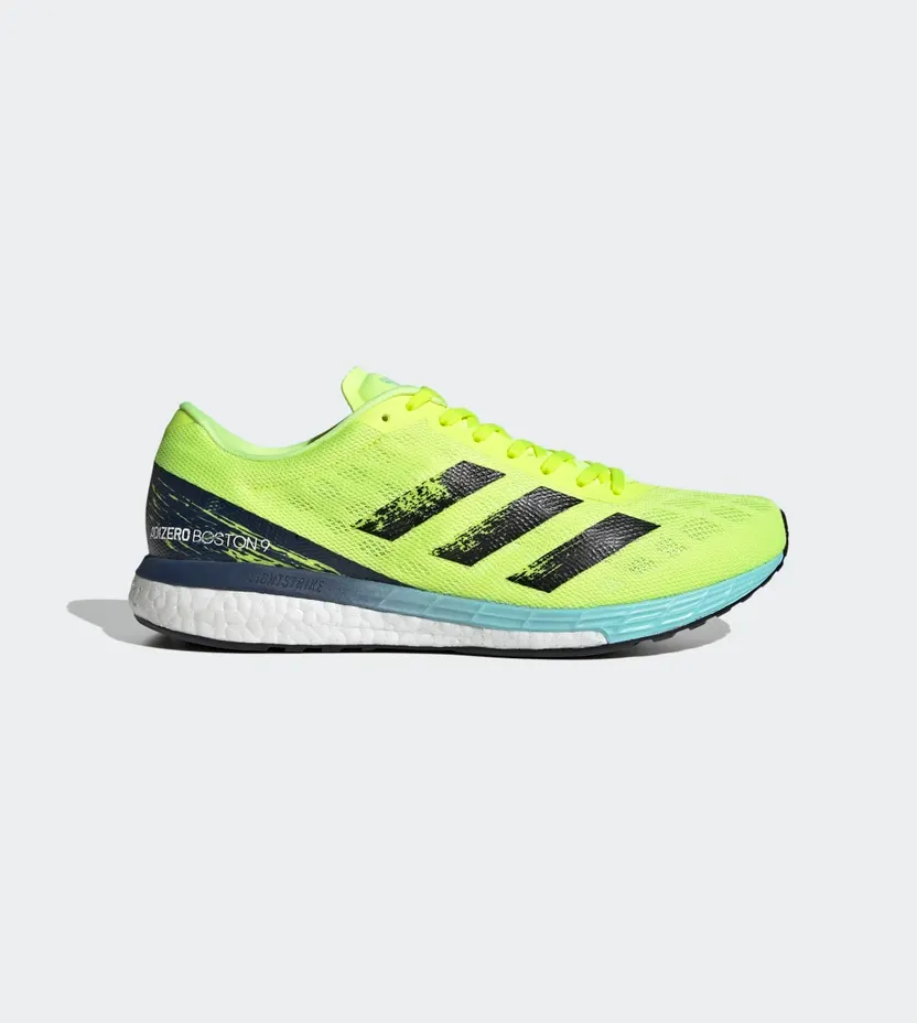 Adidas Adizero Boston 9 ‘Solar Yellow’ Solar Yellow/Core Black/Clear Aqua (H68740)