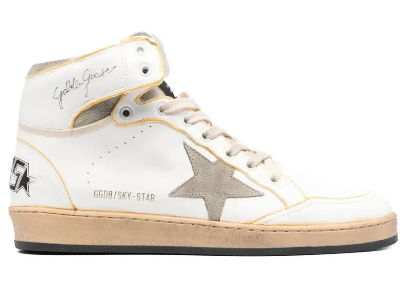 Golden Goose SKY STAR White / Brown sneakers – Beige (GMF00230F004089)