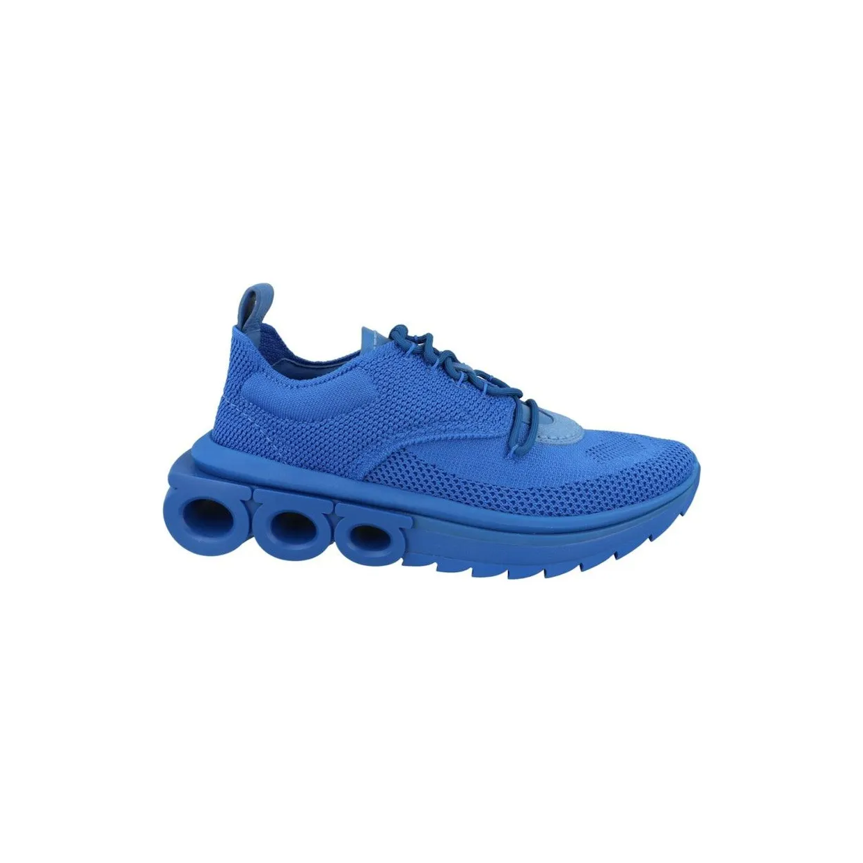 Ferragamo Nima Knit Low-Top Sneakers Blue (021285-762762-M)
