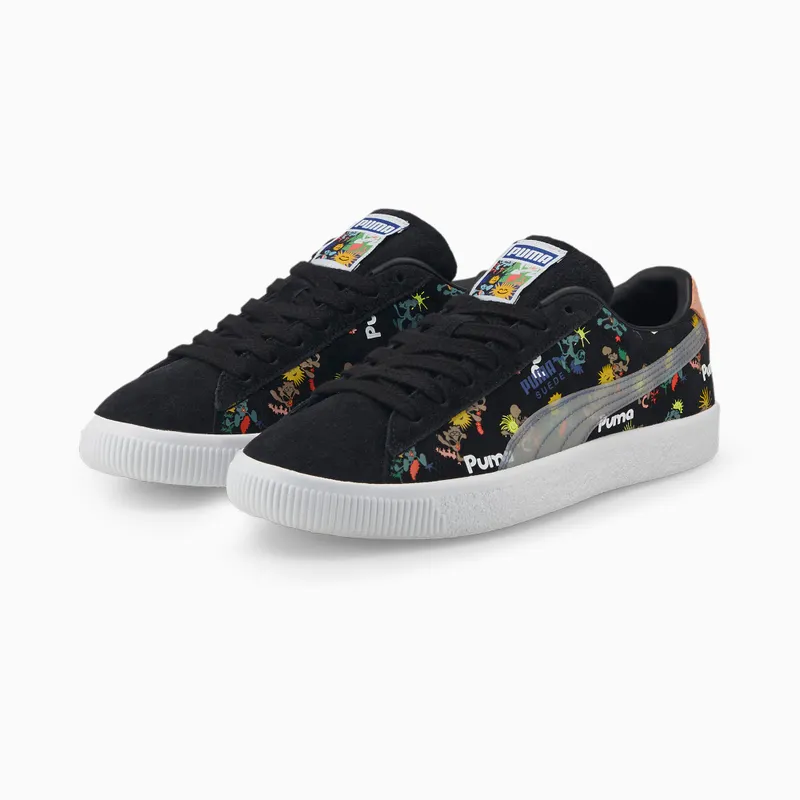Puma Suede VTG bedrukte White/Pink/Black (384253-01)