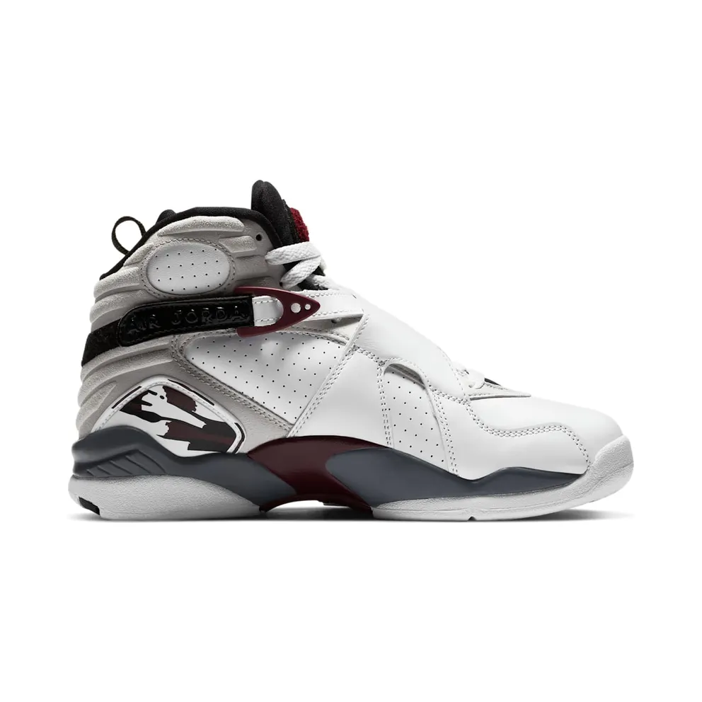Jordan 8 Retro White Burgundy (W) White/Black-Neutral Grey-Deep Burgundy (CI1236-104)